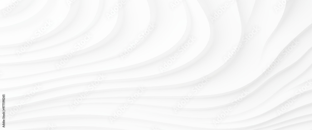 white wave curve lines banner background design. White wave modern abstract background. Luxury horizontal white background for business banner, poster, backdrop, voucher, invite. Vector illustration white wave curve lines banner background design. White wave modern abstract background. Luxury horizontal white background for business banner, poster, backdrop, voucher, invite. Vector illustration