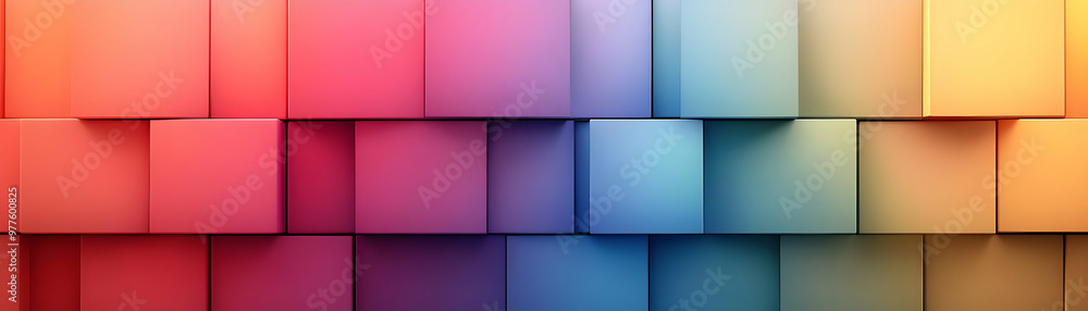 Fototapeta premium Create a Stunning Calendar with Soft Gradient Squares Background - Vivid Colors and Depth for Visual Interest in Photo Stock