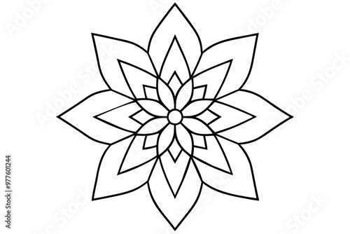 Modern Mandala line art vector art illustration