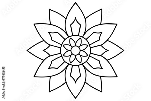 Modern Mandala line art vector art illustration