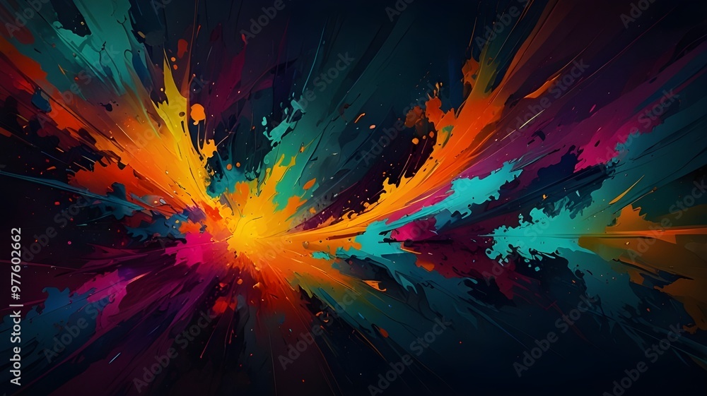 A vibrant explosion of colors with swirling patterns, blending pinks, purples, and rainbow-like splashes into a dynamic abstract design A vibrant explosion of colors with swirling patterns, blending pinks, purples, and rainbow-like splashes into a dynamic abstract design