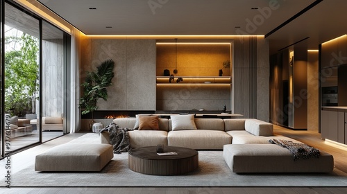 Luxurious and beautiful living room design with very nice modern decor picture