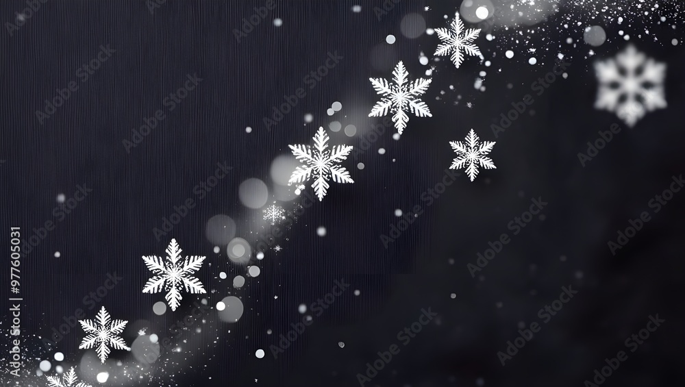 Snow Texture Overlay with Bokeh Highlights on a Black Background: A Magical Winter Effect Snow Texture Overlay with Bokeh Highlights on a Black Background: A Magical Winter Effect