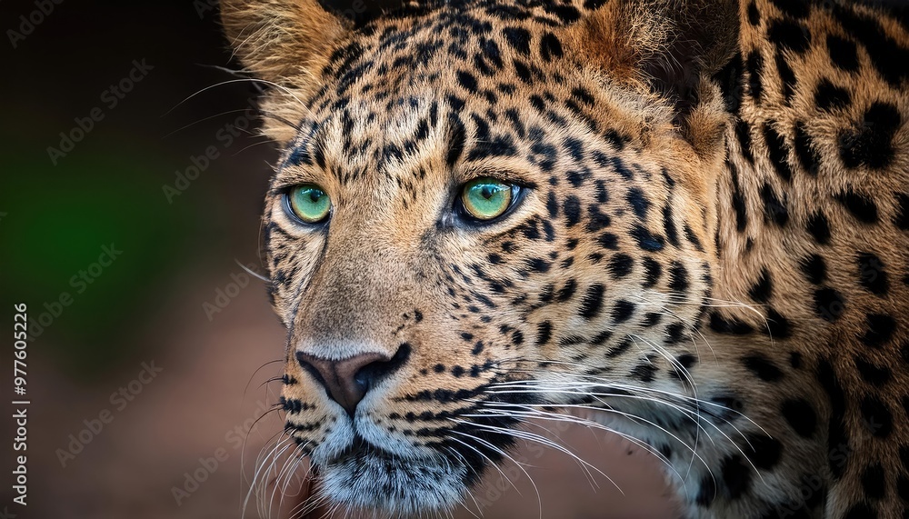 Close-up of a leopard's face Close-up of a leopard's face