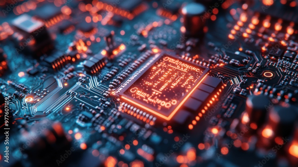Close-up of a Computer Chip Close-up of a Computer Chip