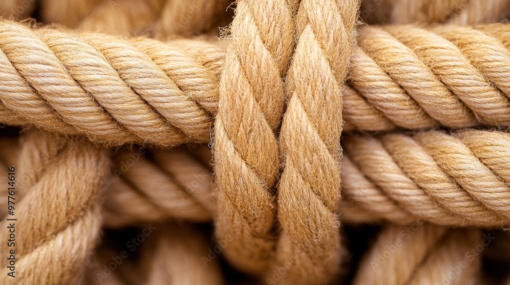 A close up of a bunch of ropes that are tied together, AI A close up of a bunch of ropes that are tied together, AI