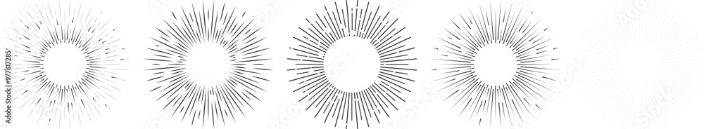 Sunburst set. collection sunburst best quality.Sunrise rays light burst line. vector eps10 Sunburst set. collection sunburst best quality.Sunrise rays light burst line. vector eps10