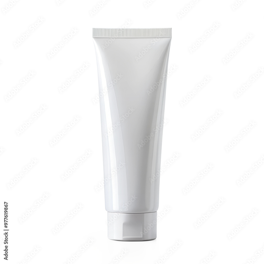 White Cream Tube Mockup Isolated on White Background. Perfect for: Skincare promotions, Product mockups White Cream Tube Mockup Isolated on White Background. Perfect for: Skincare promotions, Product mockups