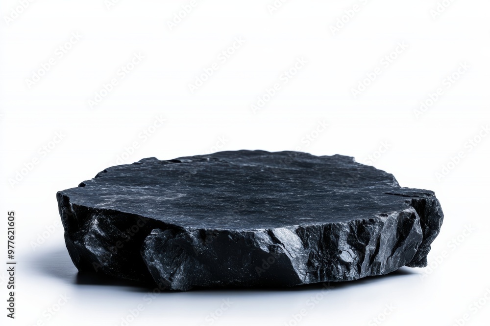 A smooth, polished black stone slab, ideal for use in design, decor, or culinary presentations. A smooth, polished black stone slab, ideal for use in design, decor, or culinary presentations.