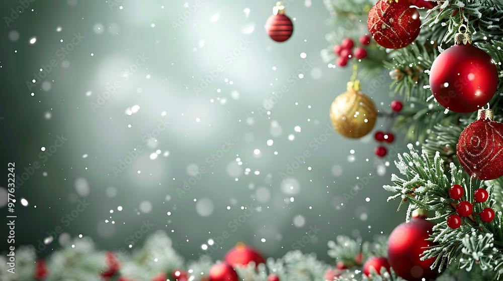 Cozy Winter-Themed Christmas and New Year Greeting Card with Snowflakes Cozy Winter-Themed Christmas and New Year Greeting Card with Snowflakes