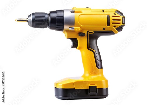 Yellow Cordless Electric Drill Tool: Ideal for Professionals and Hobbyists