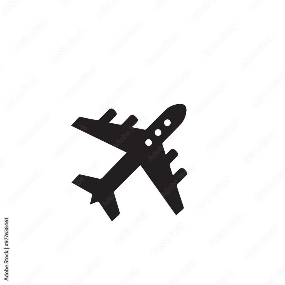 Airplane silhouette vector. Plane logo, icon. Plane vector design isolated on white background. Airplane silhouette vector. Plane logo, icon. Plane vector design isolated on white background.
