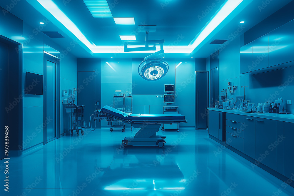 Modern surgical laboratory with medical equipment and technology, surgery room Modern surgical laboratory with medical equipment and technology, surgery room