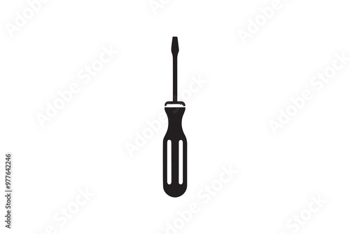 Isolated common blade screwdriver flat vector icon