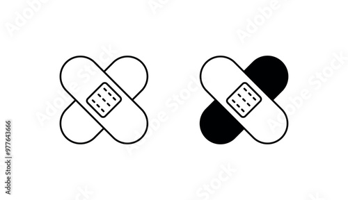 Bandage icon design with white background stock illustration