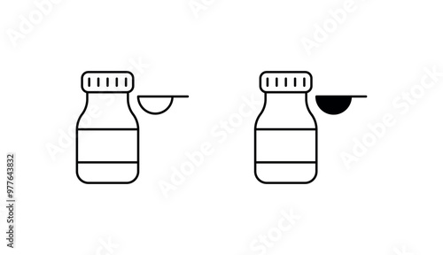 Syrup icon design with white background stock illustration