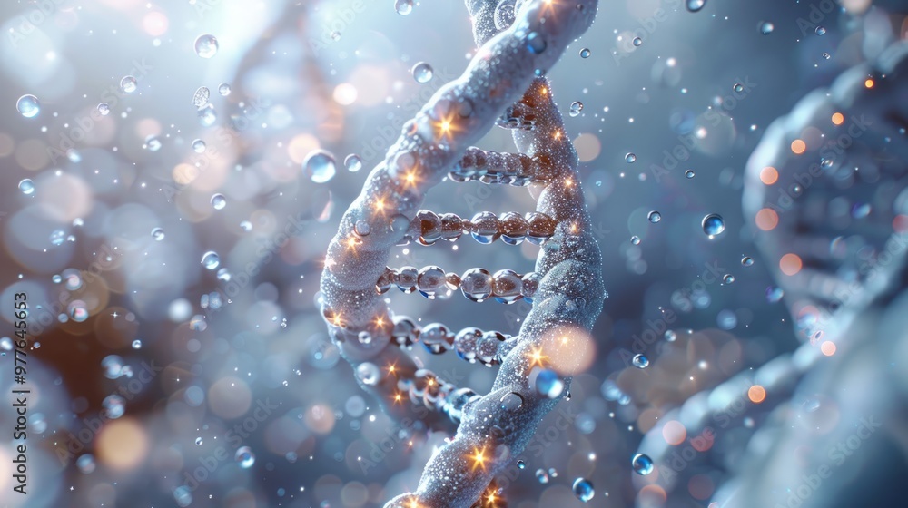DNA Strand Helix Genome Medical Science 3D illustration background. DNA Strand Helix Genome Medical Science 3D illustration background.