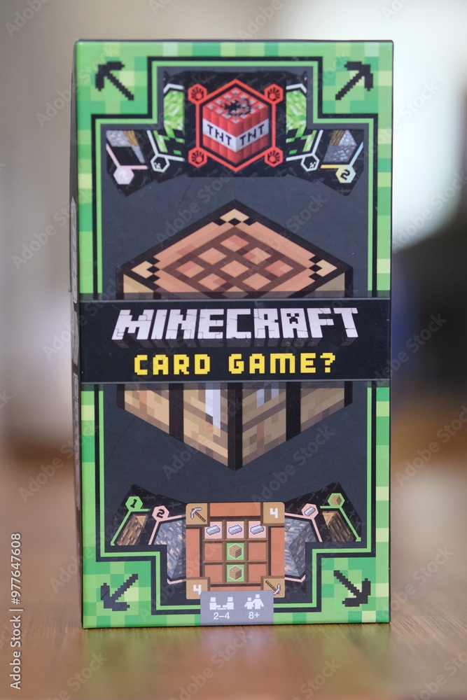 Naklejka premium Minecraft Card Game Box