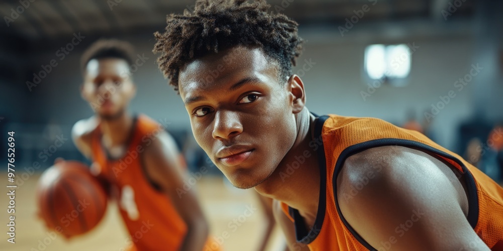 Fototapeta premium Dedicated Athlete Ready for Game
