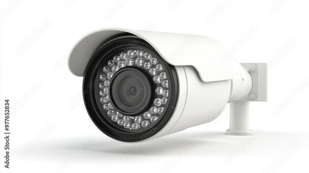 CCTV security camera on white background CCTV security camera on white background