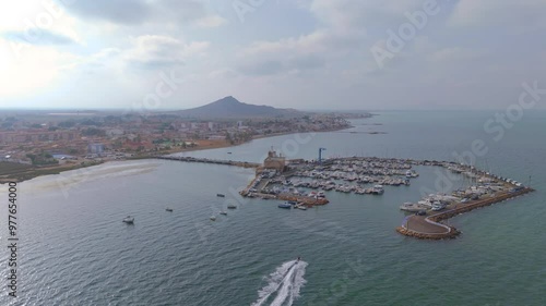 Aerial view of the Nautical Club of Los Urrutias, Murcia Region, Spain photo