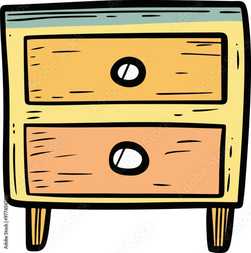 Colorful Drawer Chest with Two Funky Drawers