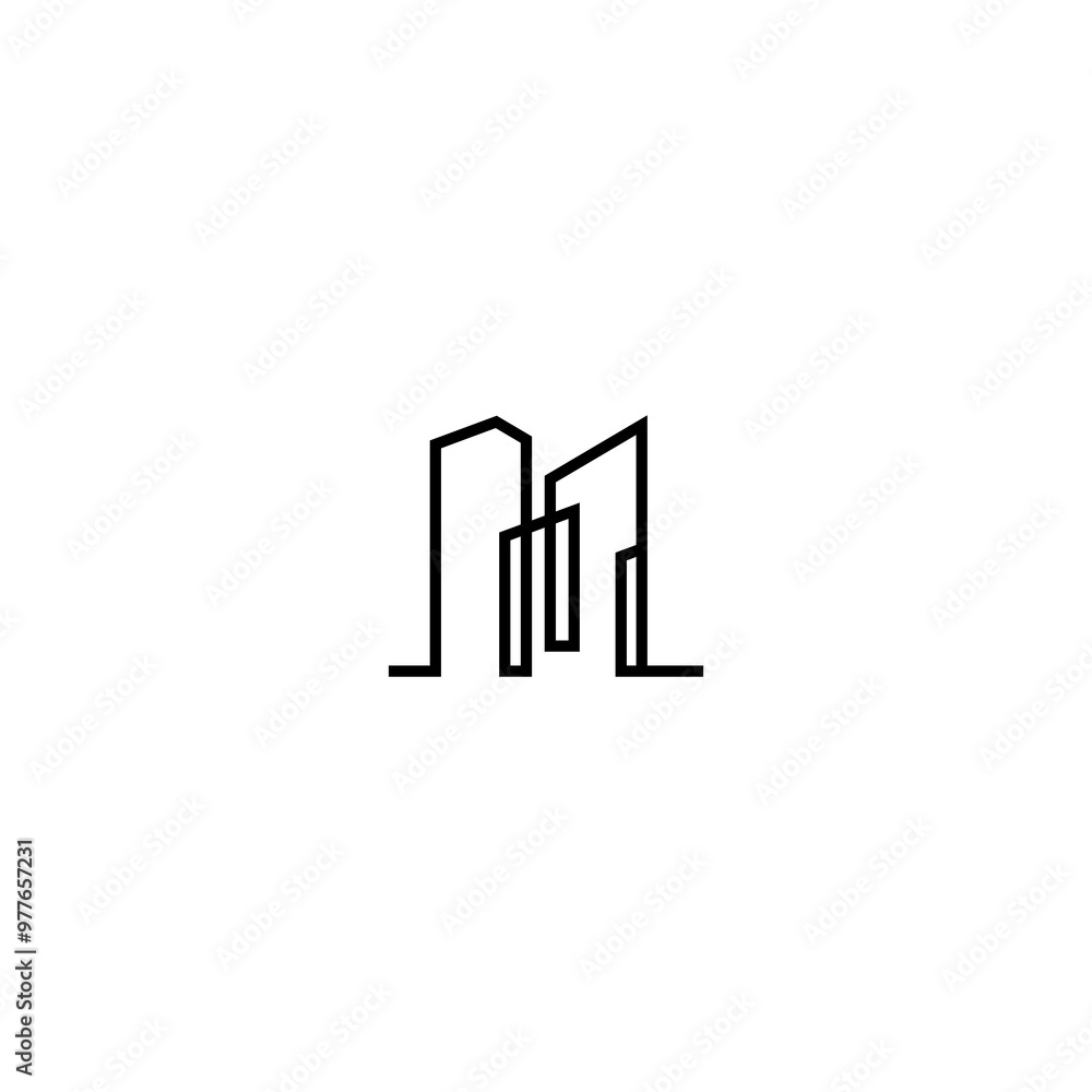 Real estate and office building logos Real estate and office building logos