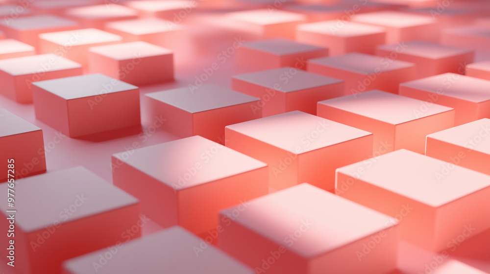 3D blocks with soft, rounded edges, arranged in a staggered pattern, casting long shadows across a monochromatic gradient background. 3D blocks with soft, rounded edges, arranged in a staggered pattern, casting long shadows across a monochromatic gradient background.