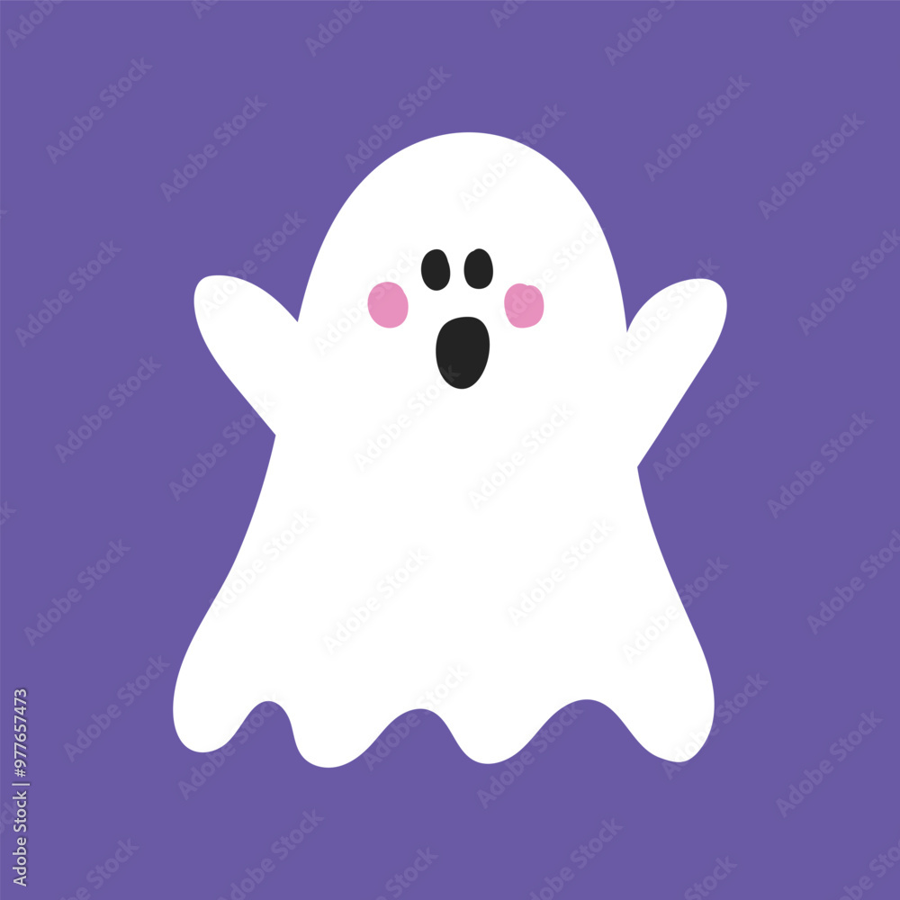 Funny Halloween ghost. Hand drawn characters Vector illustration Funny Halloween ghost. Hand drawn characters Vector illustration