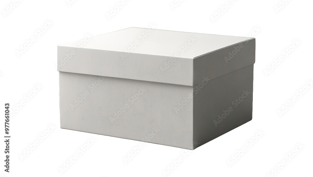 A plain white cardboard box ideal for packaging needs, transparent background A plain white cardboard box ideal for packaging needs, transparent background
