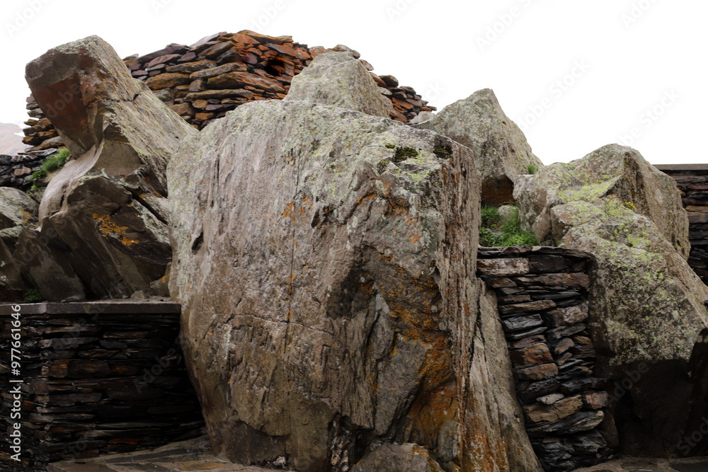 Texture and structure of stone and concrete. Natural background.