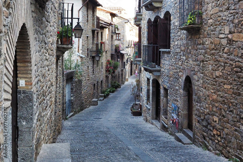 street in the medieval village of ainsa