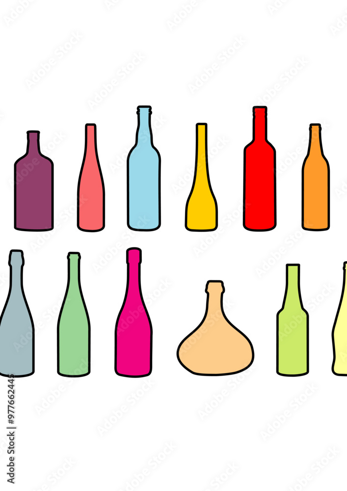 BOUTEILLES COLOREES BOUTEILLES COLOREES