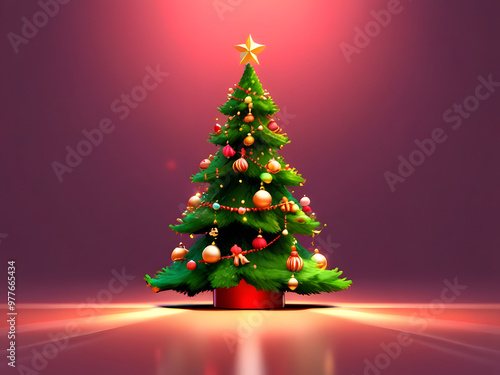 abstract fantasy festive christmas tree photo