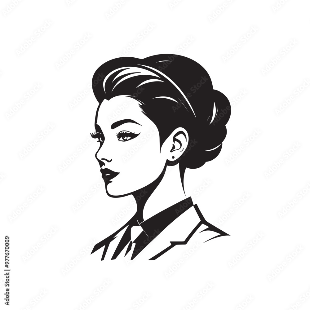 Business woman silhouette Business woman silhouette