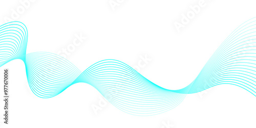 Abstract colorfull wave element for design. Digital frequency track equalizer. Stylized line art background.