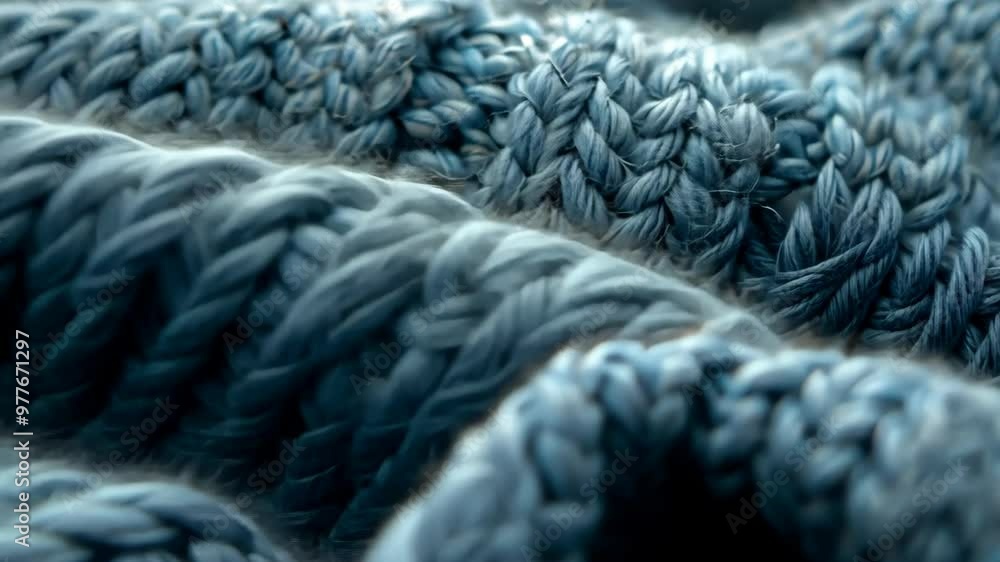 Close-up view of knitted fabric showcasing intricate textures and patterns during daylight Close-up view of knitted fabric showcasing intricate textures and patterns during daylight