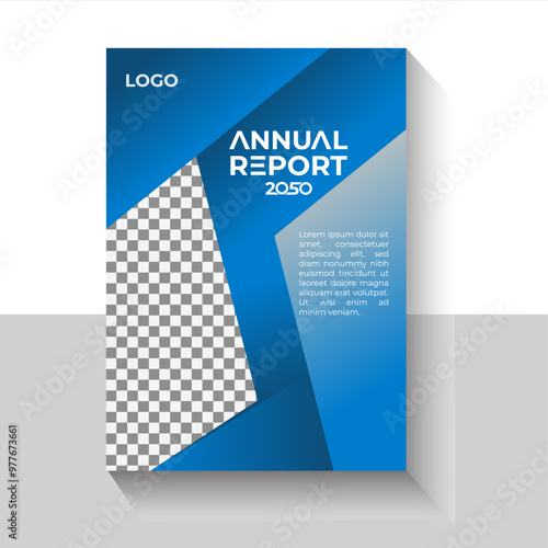 Medical annual report book cover design photo