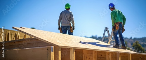 Wallpaper Mural The Builders on the Roof Torontodigital.ca