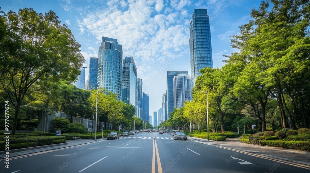 Fototapeta premium street view of modern city