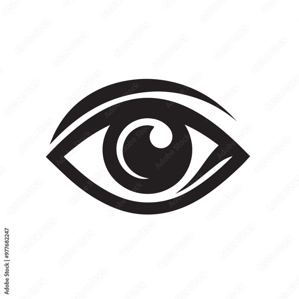 Eye logo, icon. Eye vector silhouette. Eye vector icon isolated on white background. Eye logo, icon. Eye vector silhouette. Eye vector icon isolated on white background.
