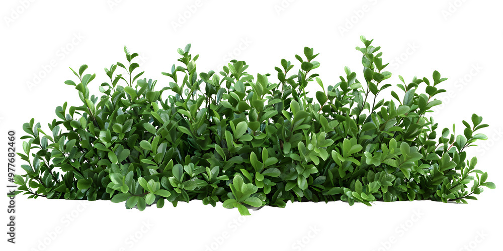 Bush of small green leaves, transparent background, PNG element Bush of small green leaves, transparent background, PNG element