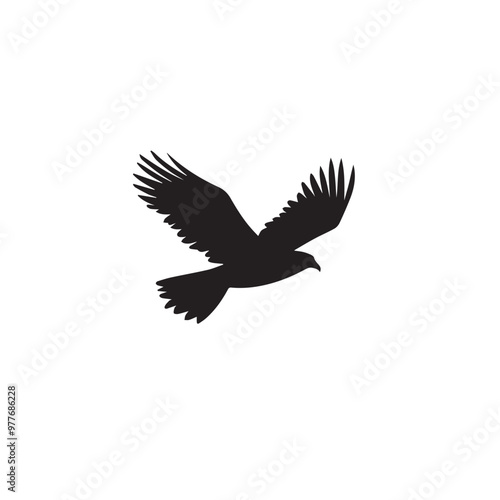 Hawk in cartoon, doodle style . Image for t-shirt, web, mobile apps and ui. Isolated 2d vector illustration in logo, icon, sketch style, Eps 10, black and white. AI Generative