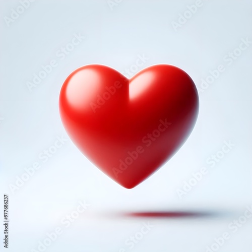 Wallpaper Mural A red heart with a white background and a white background Torontodigital.ca