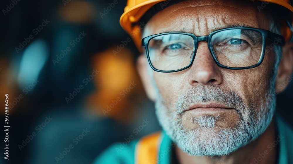 A focused worker in a hard hat and glasses inspects machinery, showcasing careful attention to detail, professionalism, and dedication in an industrial environment. A focused worker in a hard hat and glasses inspects machinery, showcasing careful attention to detail, professionalism, and dedication in an industrial environment.