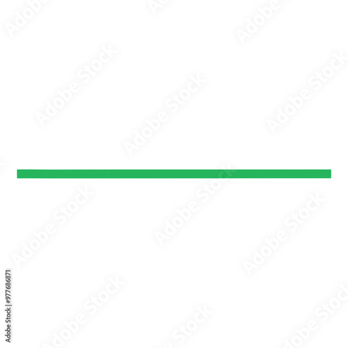 green thin line vector without background