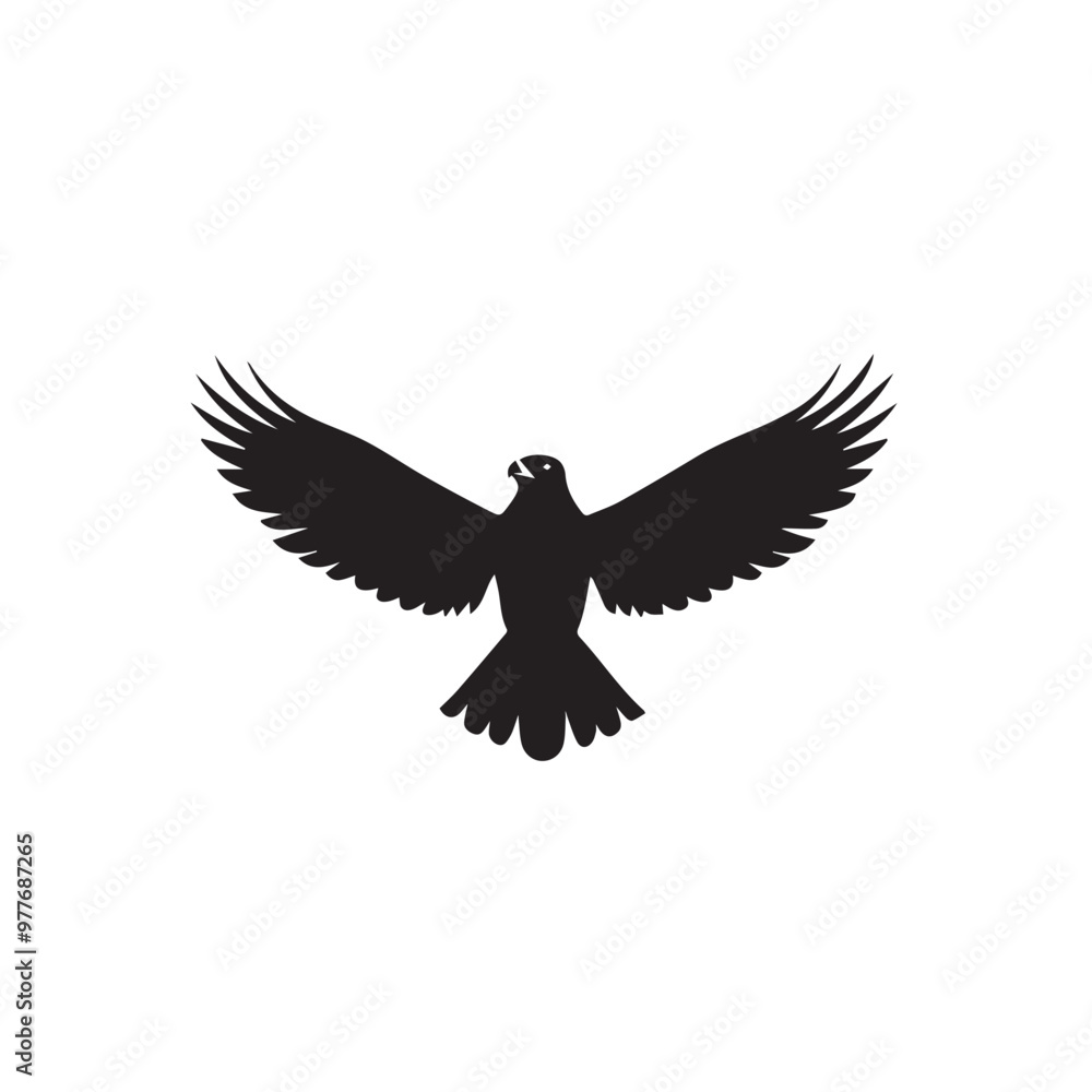 Hawk in cartoon, doodle style . Image for t-shirt, web, mobile apps and ui. Isolated 2d vector illustration in logo, icon, sketch style, Eps 10, black and white. AI Generative