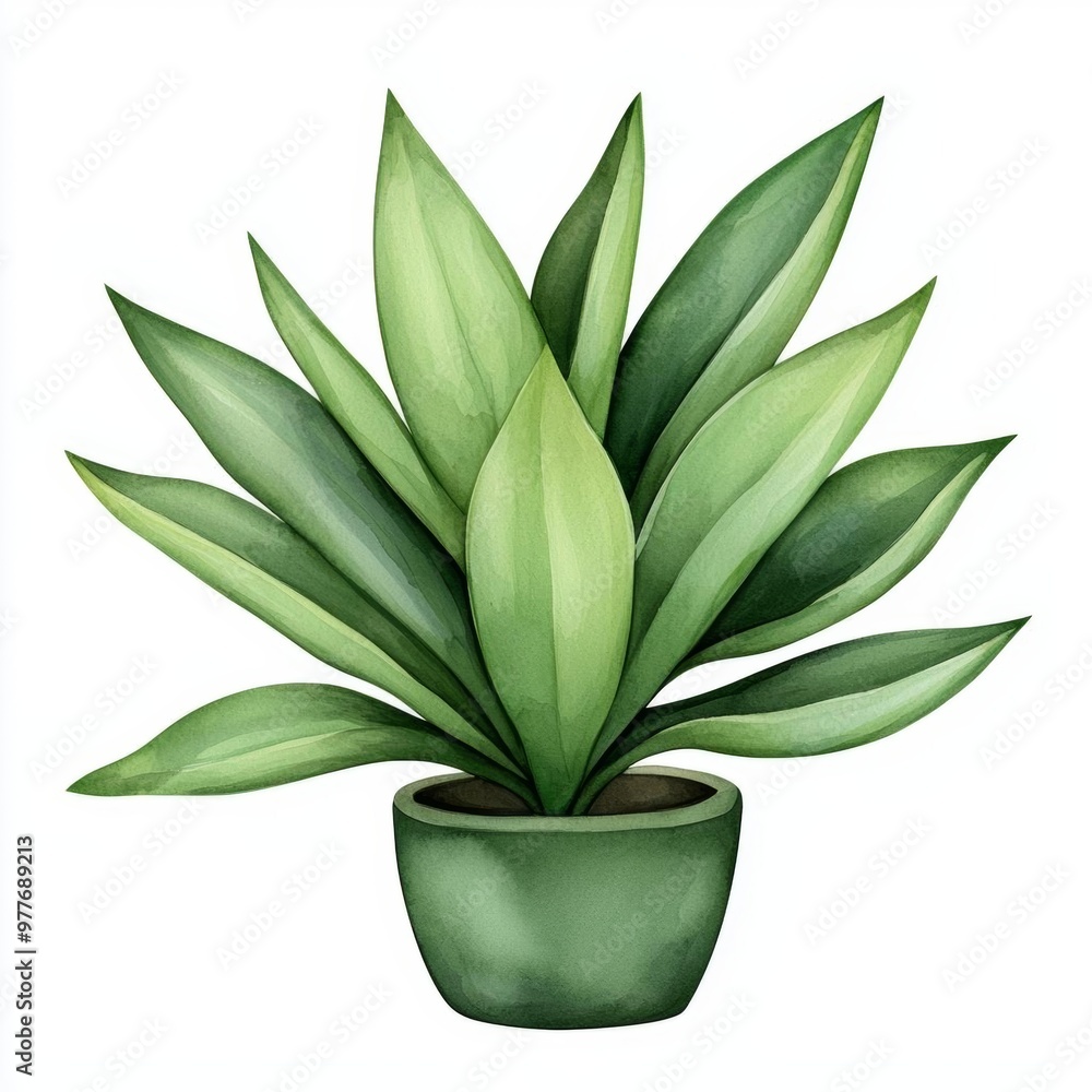 A single cute boho chic drizzle of agave nectar with a tribal motif, watercolor illustration, clipart, isolated on pure white background A single cute boho chic drizzle of agave nectar with a tribal motif, watercolor illustration, clipart, isolated on pure white background