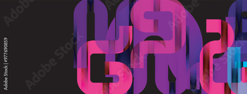 Lines, abstract letter style design background. Geometric vector Illustration For Wallpaper, Banner, Background, Card, Book Illustration, landing page