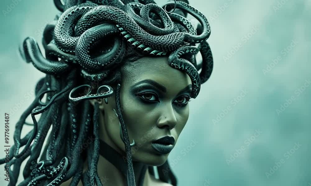 The Gorgon jellyfish, a mythological creature. The Gorgon jellyfish, a mythological creature.